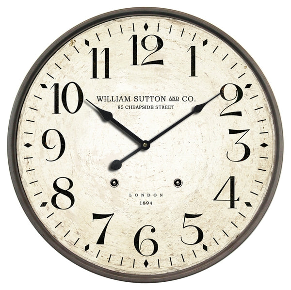 Antique Iron London Wall Clock 67cm
