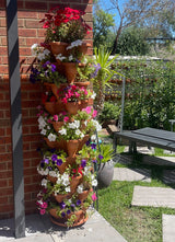 Single 3 Tier Extra Large Verandah Planter - Stone White