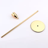 Gold Metal Candle Holder Set - 3-Piece Romantic Candle Cup