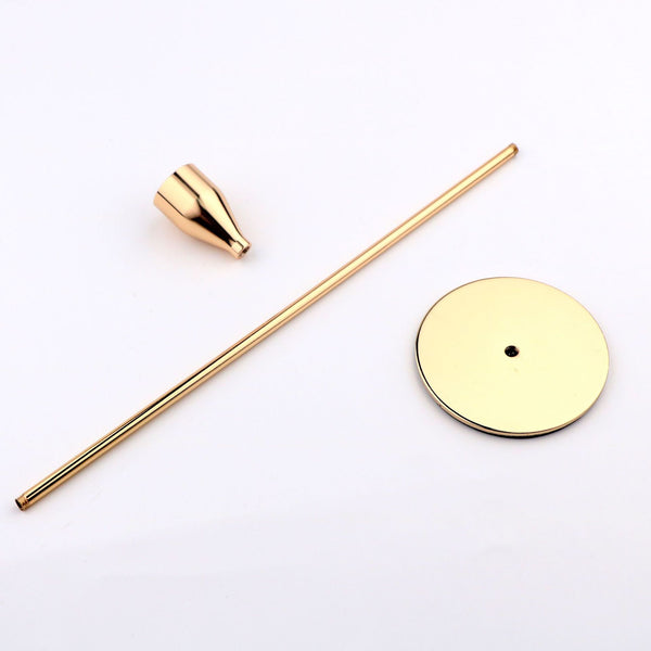 Gold Metal Candle Holder Set - 3-Piece Romantic Candle Cup
