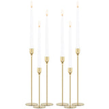 Black Metal Candle Holder Set - 3-Piece Romantic Candle Cup