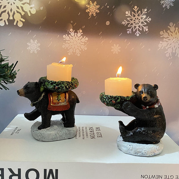 The Bear With The Candlestick On His Back Candle Holder