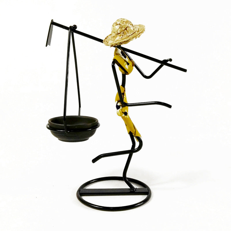 Gold Modern Iron Art Candle Holder