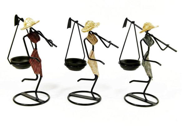 Long Golden Dress Modern Iron Art Candle Holder