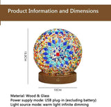 Orange Handmade Mosaic Glass Lamp