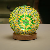 Green Handmade Mosaic Glass Lamp