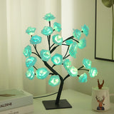 LED Rose Flower Tree Light with Detachable Base and USB Switch