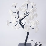 LED Rose Flower Tree Light with Detachable Base and USB Switch