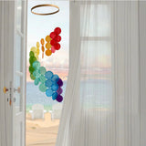 Green Bohemian Seashell Wind Chime - Dream Catcher Hanging Decor for Home