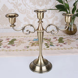 Copper Elegant Metal Candelabra 3 Arm Candle Holder
