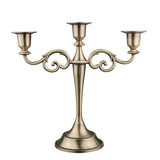 Copper Elegant Metal Candelabra 3 Arm Candle Holder