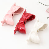 Red Elegant Ceramic Bow Taper Candle Holder