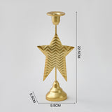 Gold Elegant Star Metal Candlestick Holder