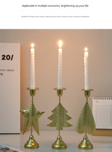 Gold Elegant Star Metal Candlestick Holder