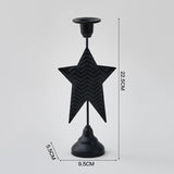 Black Elegant Star Metal Candlestick Holder