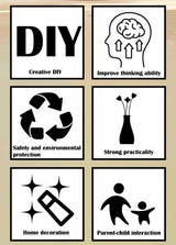 Unique 3D Puzzle Vase with Built-in Water Holder - Fun DIY Project (Blue and White)