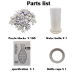 Unique 3D Puzzle Vase with Built-in Water Holder - Fun DIY Project (Castle)