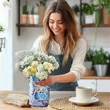 Colorful Style 4 DIY 3D Puzzle Vase - Creative Jigsaw Flower Holder with Waterproof Liner - Decorative Home Accent & Unique Gift