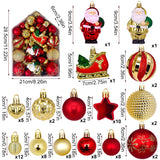 Boot Cut 72-Piece Christmas Bauble Set - Hand-Painted House and Round Ornaments