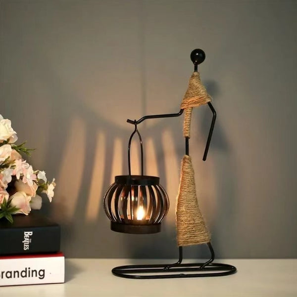 Creative Iron Girl Candle Holder (Style A)
