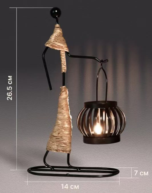 Creative Iron Girl Candle Holder (Style A)