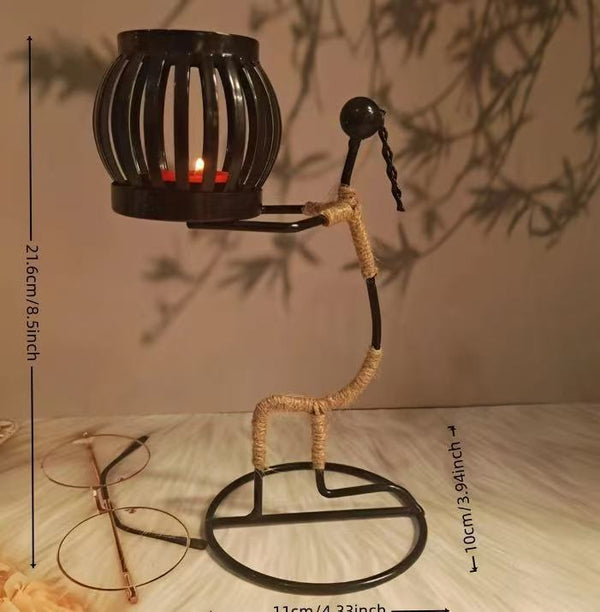 Creative Iron Girl Candle Holder (Style G)