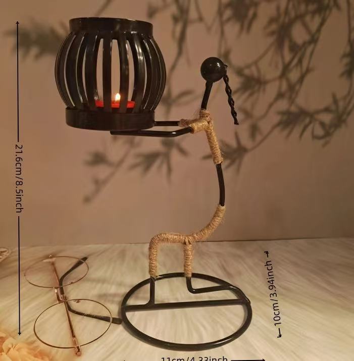 Creative Iron Girl Candle Holder (Style G)