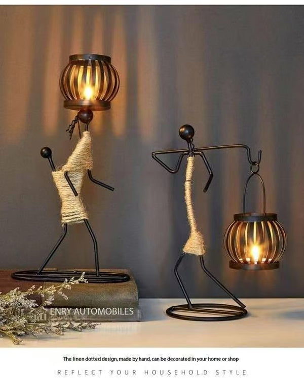 Creative Iron Girl Candle Holder (Style G)