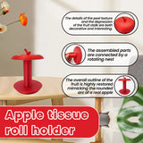 Apple-Shaped Adjustable Paper Towel Stand(red)