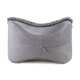 Grey Ergonomic Memory Foam Knee Pillow for Side Sleepers - Leg Positioner for Sciatica, Back, Hip & Joint Pain Relief