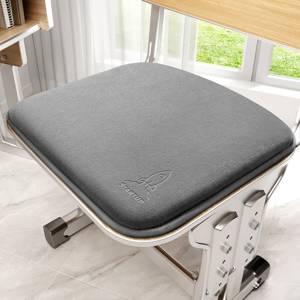Memory Foam Student Seat Cushion - Pressure Relief, Non-Slip with Adjustable Straps for Healthy Posture(Rocket Gray 36x34cm)