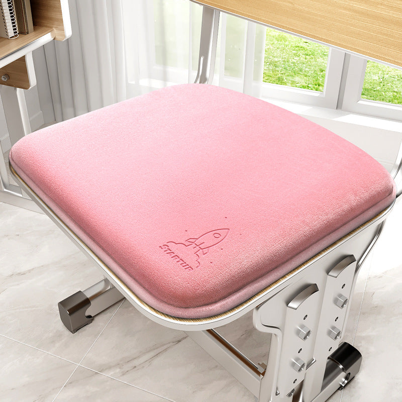 Memory Foam Student Seat Cushion - Pressure Relief, Non-Slip with Adjustable Straps for Healthy Posture(Rocket Pink 36x34cm)