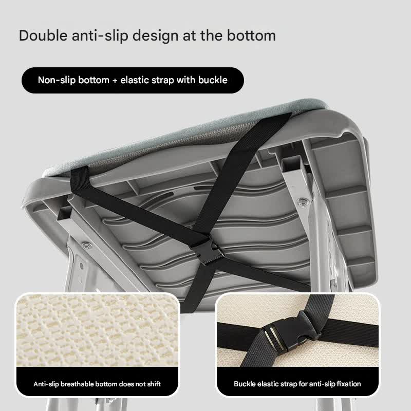 Memory Foam Student Seat Cushion - Pressure Relief, Non-Slip with Adjustable Straps for Healthy Posture(Rocket Pink 36x34cm)