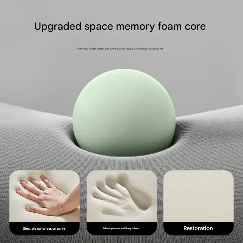 Memory Foam Student Seat Cushion - Pressure Relief, Non-Slip with Adjustable Straps for Healthy Posture(Astronaut Blue 36x34cm)