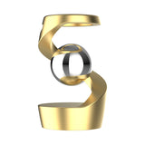 Golden gyroscope and silver beads Kinetic Levitating Desk Toy